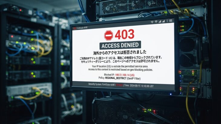 海外からのアクセスを遮断した